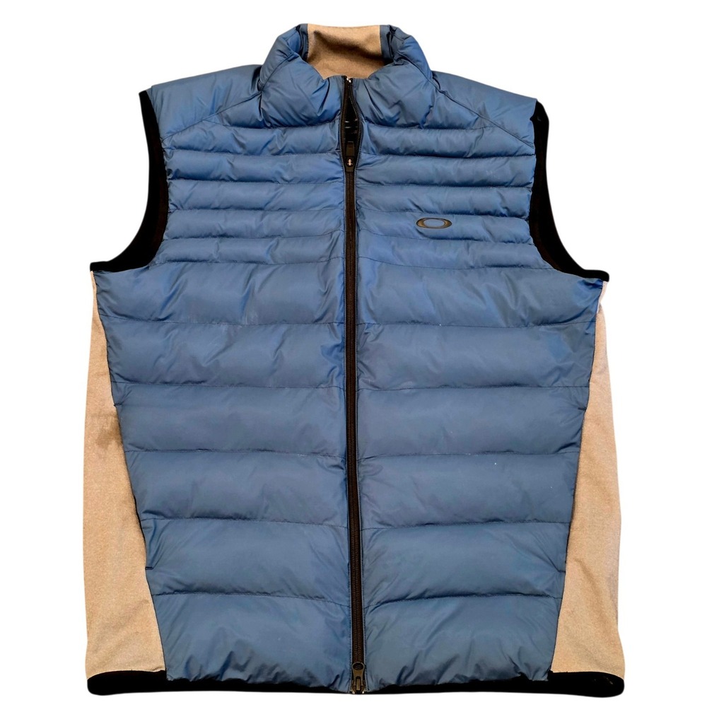 Oakley Mens Insulated Hybrid Golf Vest Blue Grey Puffer Softshell Medium